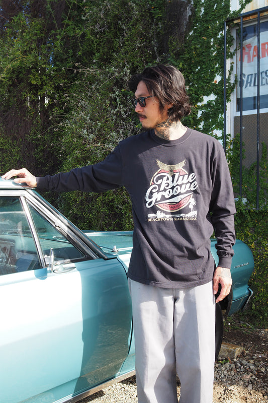 "BEACHTOWN" L/S Tshirts - BLACK