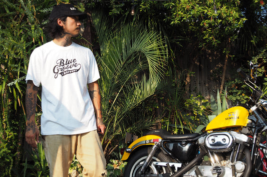 "BG CHOPPERS" S/S Tshirts - WHITE x BLACK