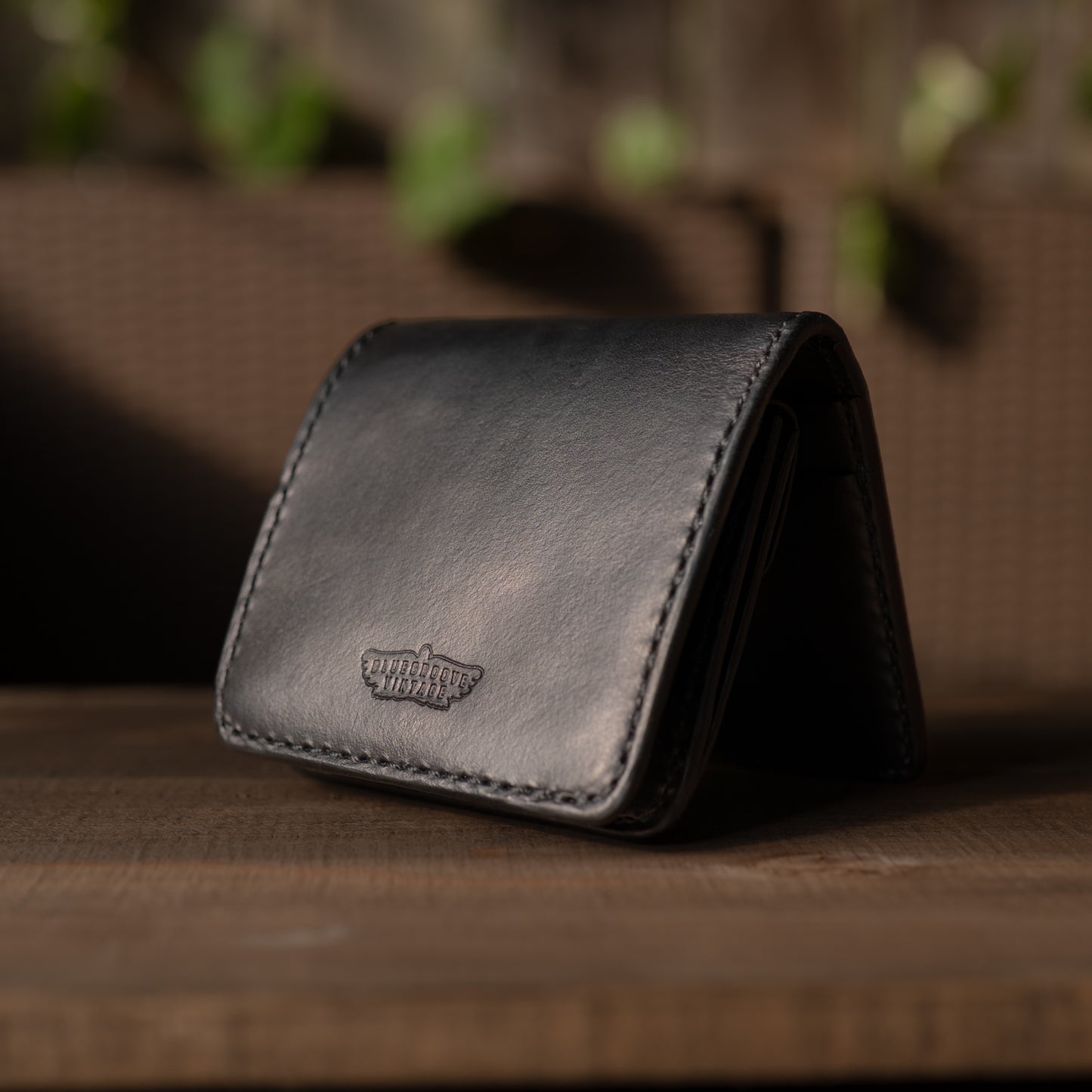 BG Bi-Fold LEATHER WALLET - BLACK