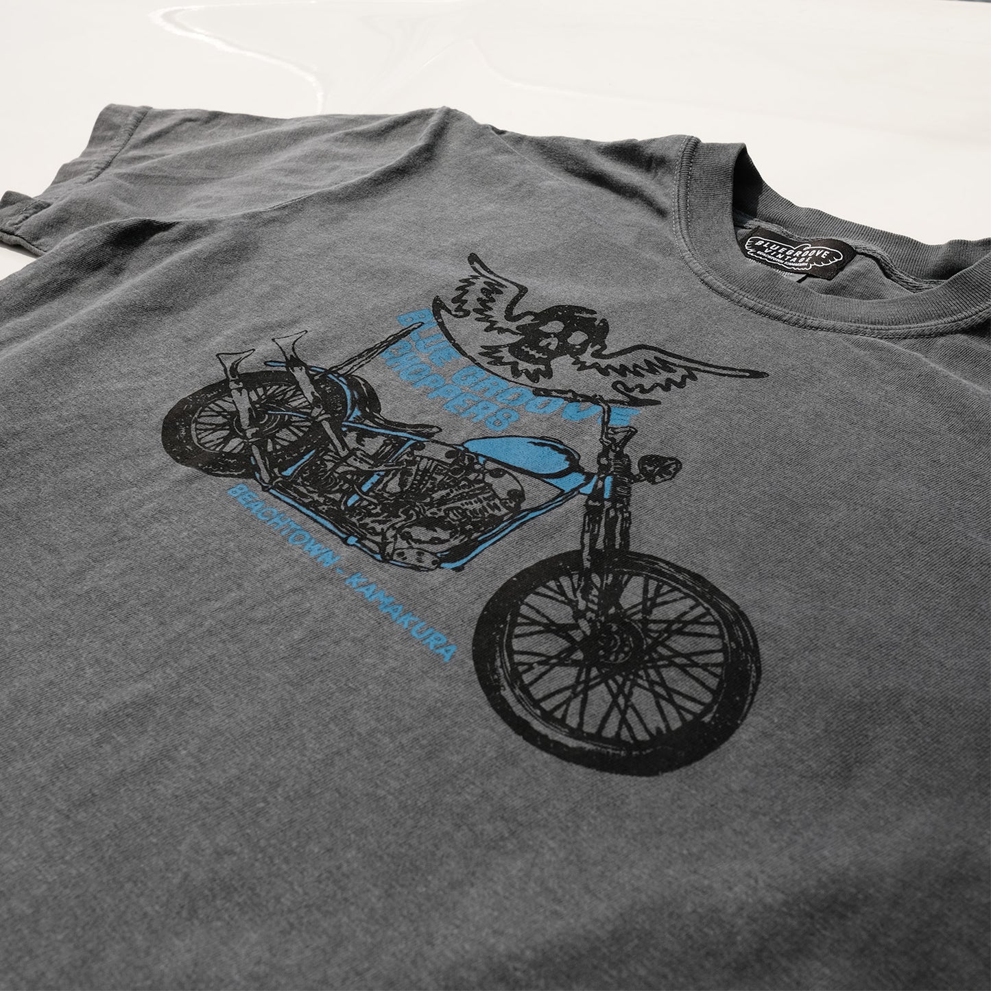 BG CHOPPERS SKULL WING S/S Tshirts - PEPPER