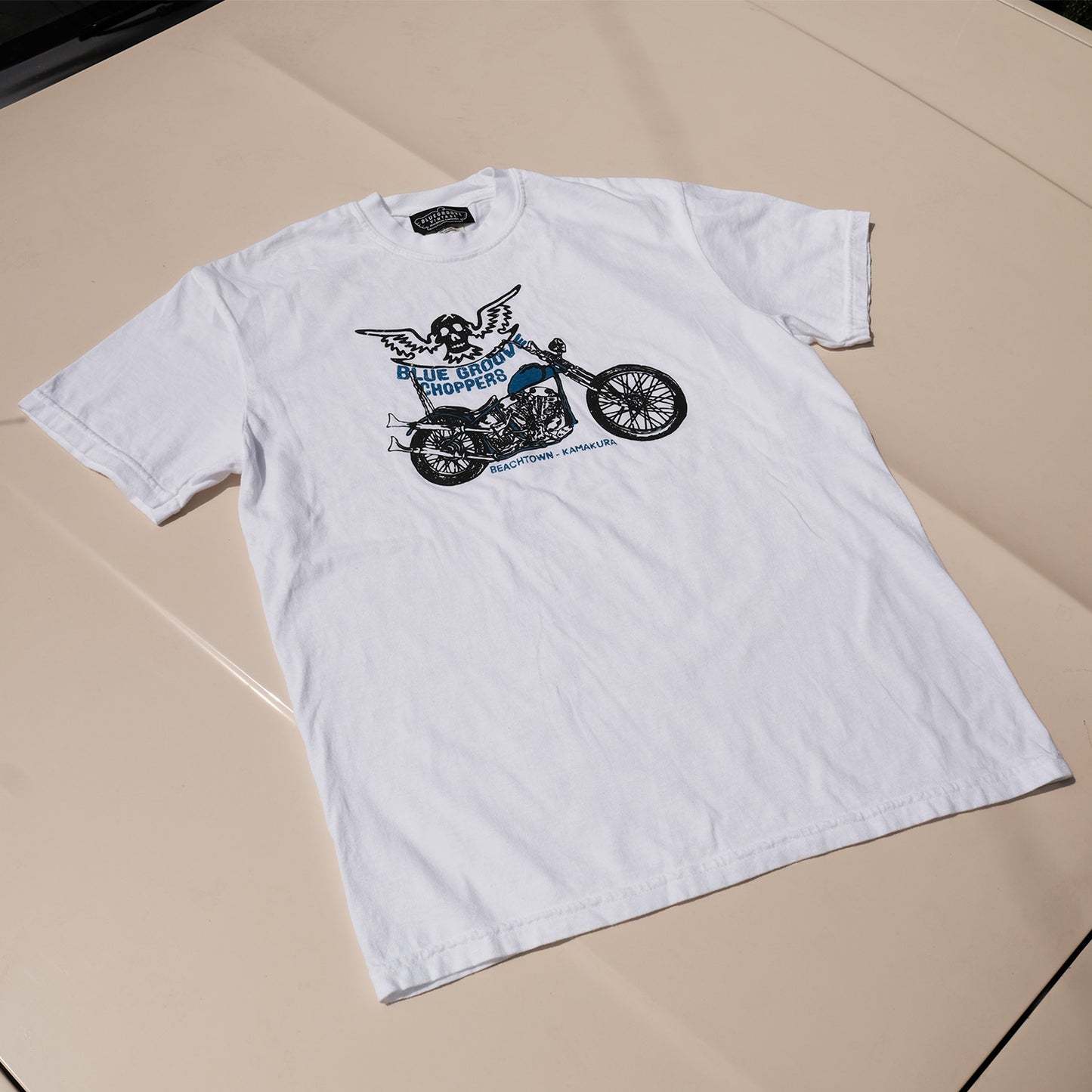 BG CHOPPERS SKULL WING S/S Tshirts - WHITE