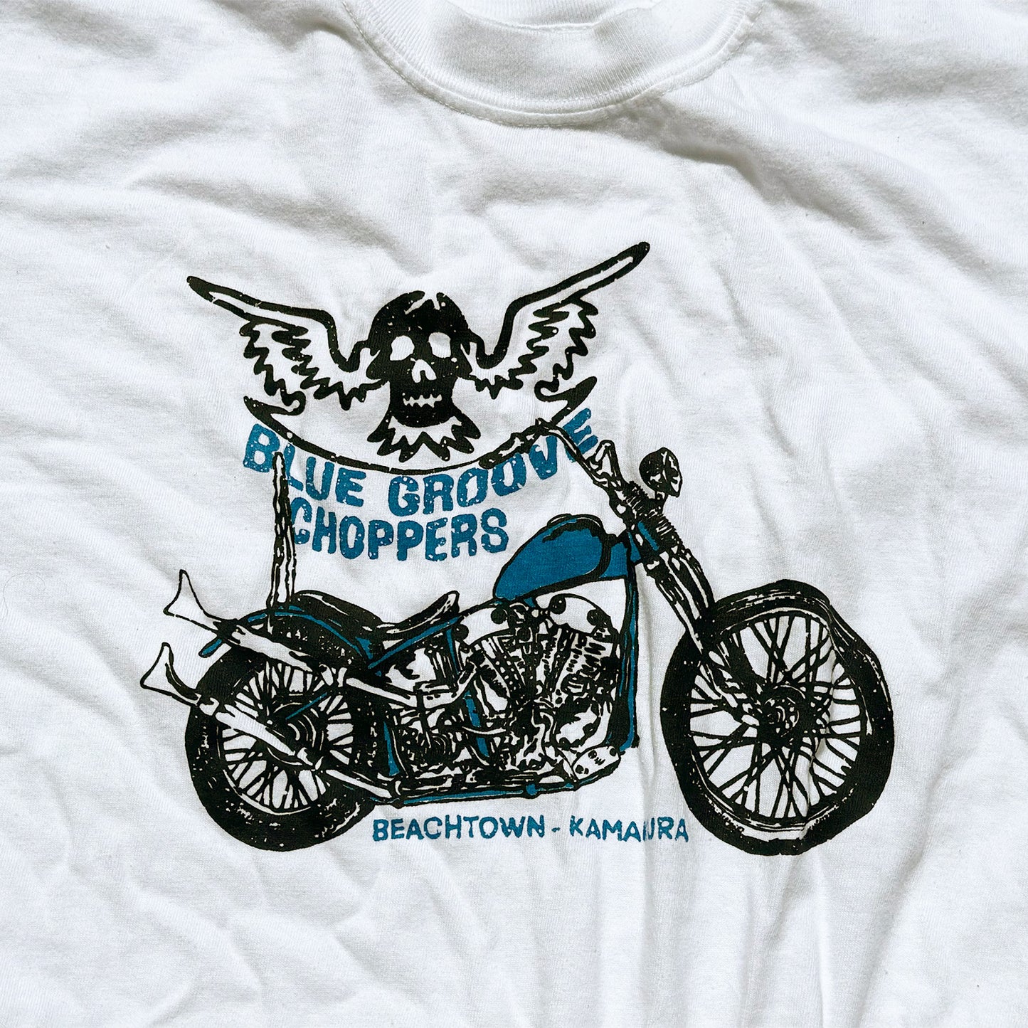 BG CHOPPERS SKULL WING S/S Tshirts - WHITE
