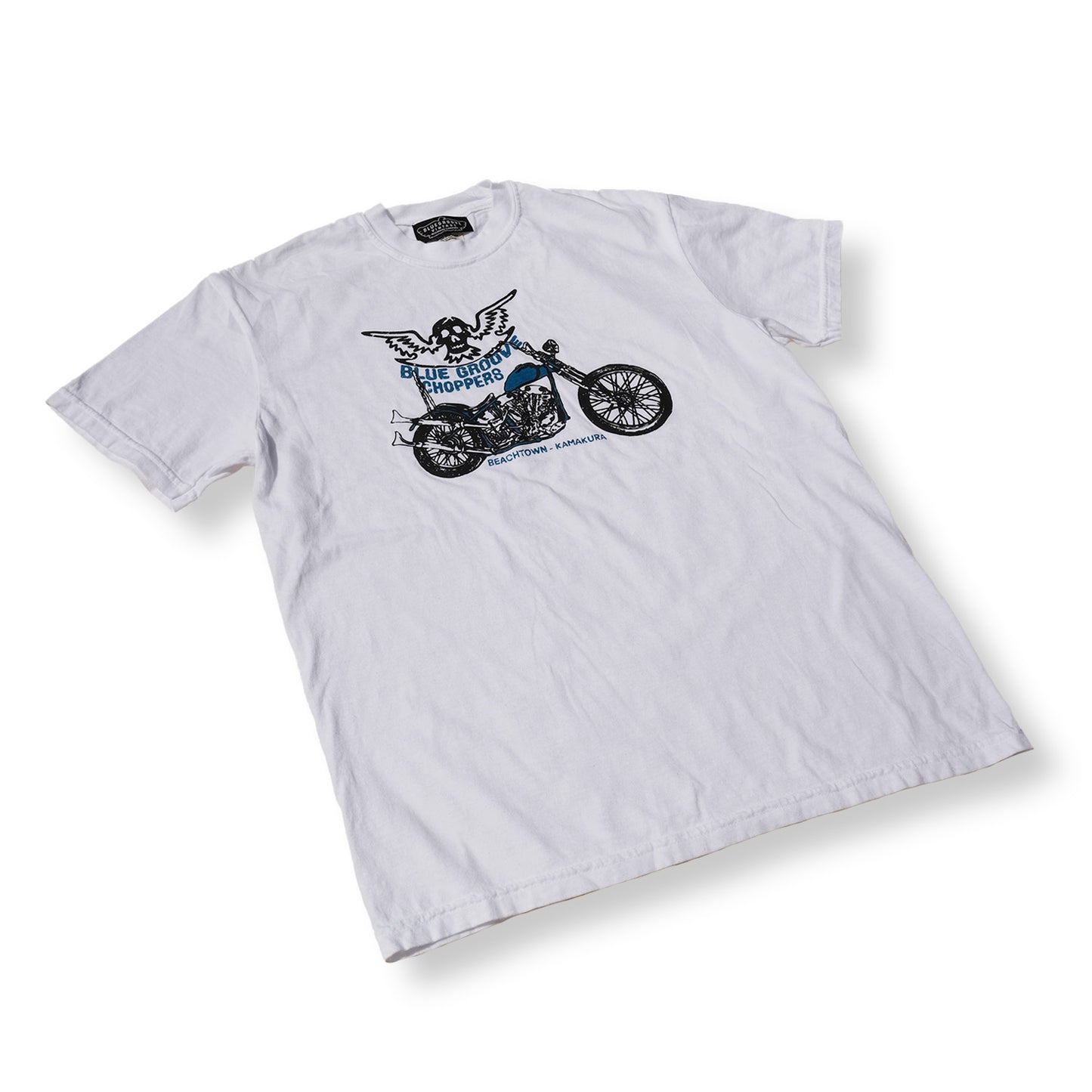 BG CHOPPERS SKULL WING S/S Tshirts - WHITE