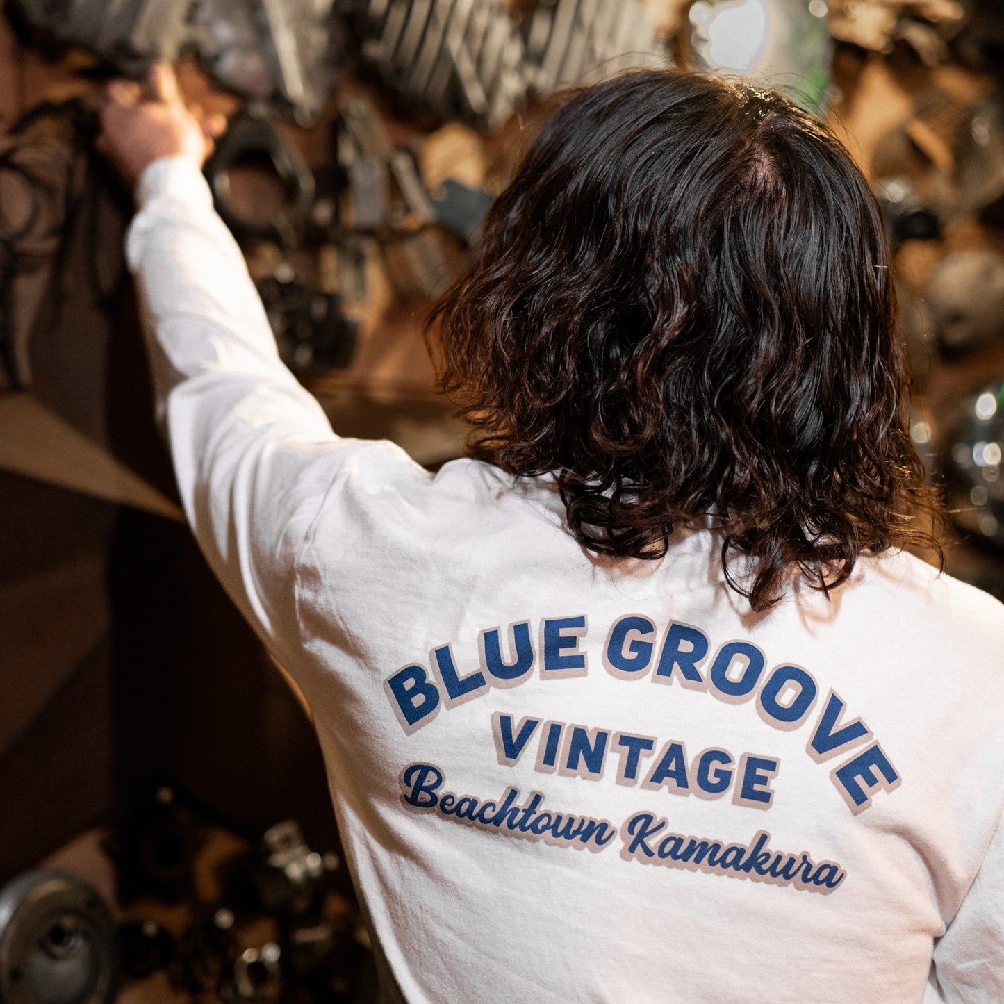 "BG Vintage" L/S Tshirts - WHITE