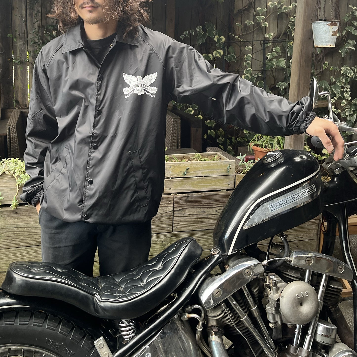 "Flying Eagle" Waterproof Coach Jkt - Black