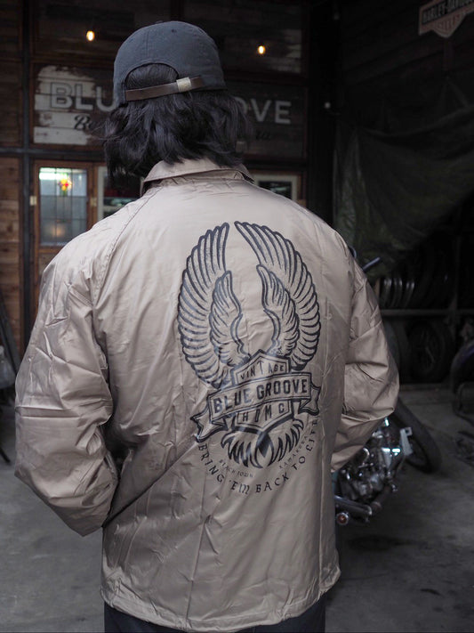 "BRING 'EM BACK TO LIFE" Waterproof Boa Coach Jkt - Brown