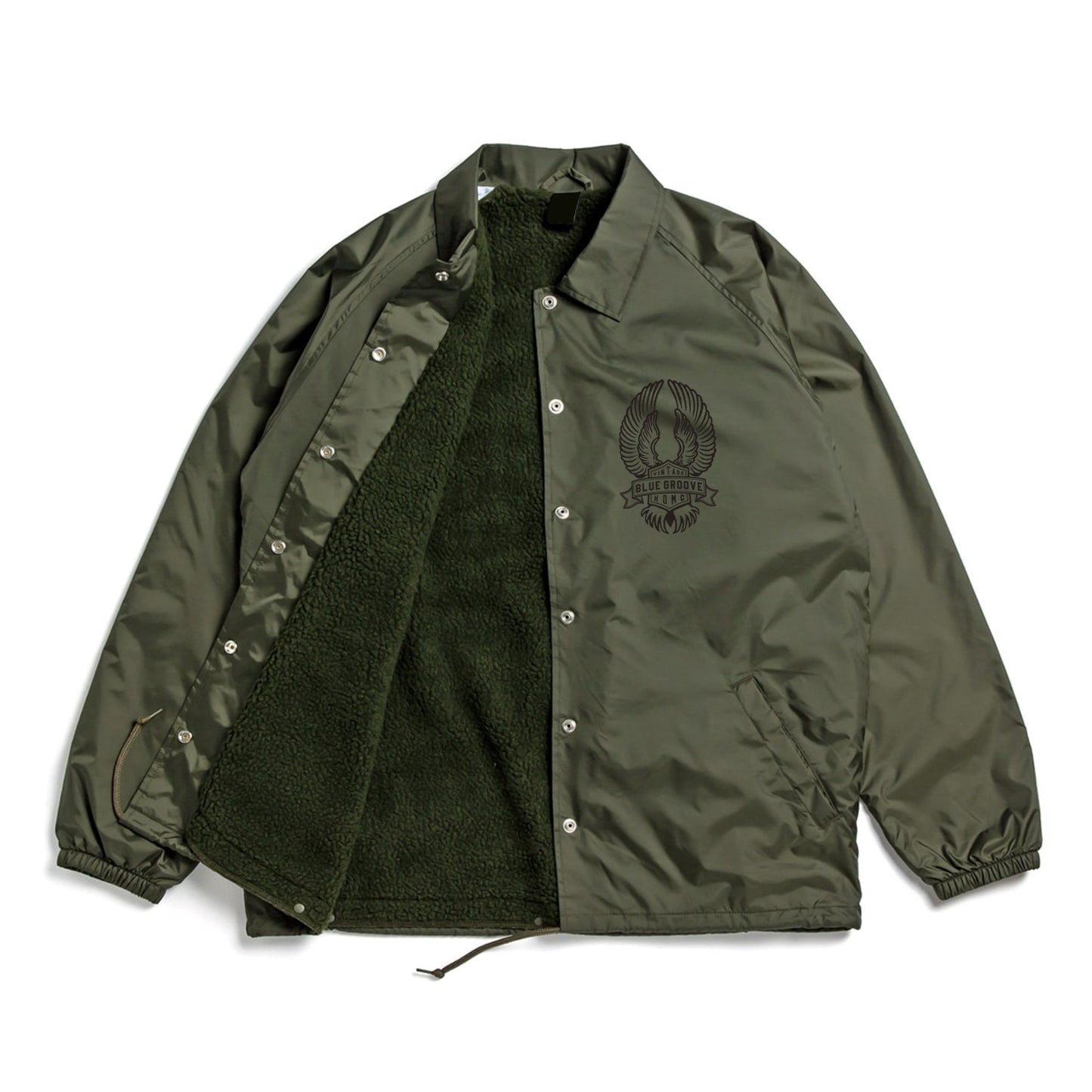 "BRING 'EM BACK TO LIFE" Waterproof Boa Coach Jkt - Olive