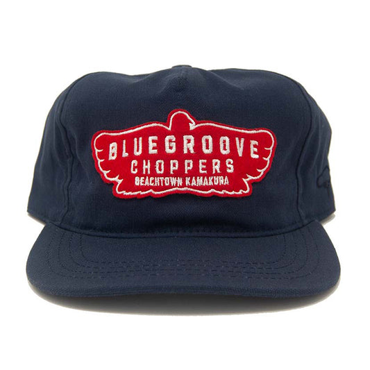BG x THE AMPAL CREATIVE "BG CHOPPERS" STRAPBACK CAP - NAVY