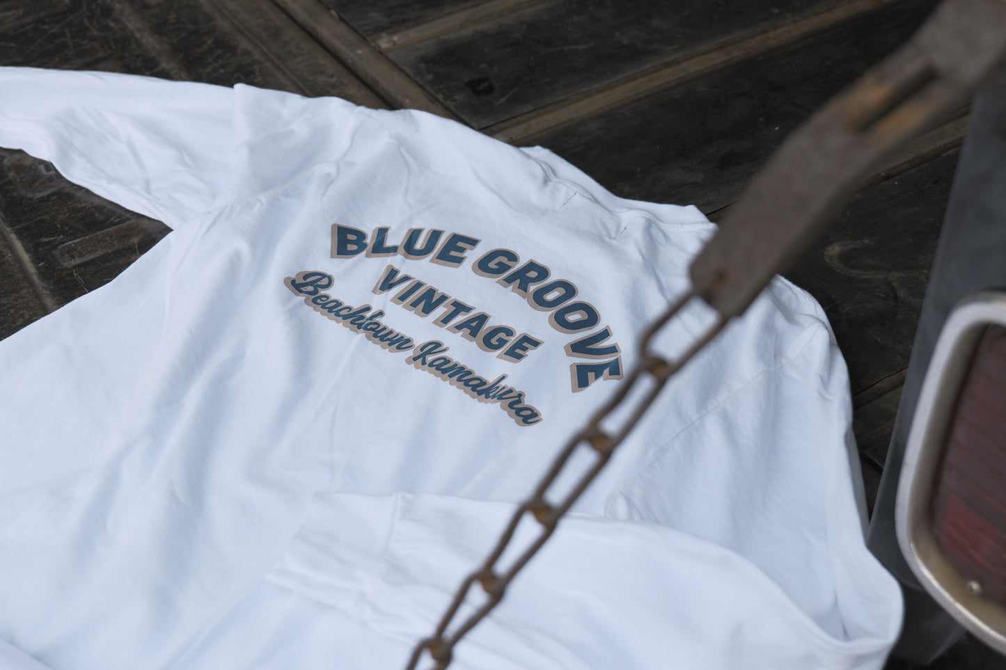 "BG Vintage" L/S Tshirts - WHITE
