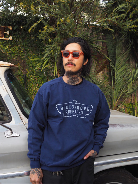 "BG Choppers" Crewneck Sweatshirts - Navy