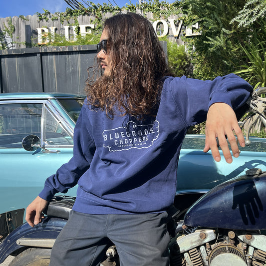"BG Choppers" Crewneck Sweatshirts - Navy