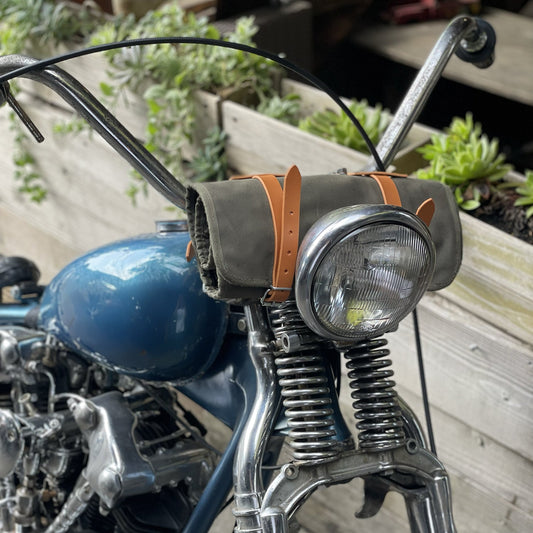 BG VINTAGE CANVAS TOOL ROLL - CAMEL BELT