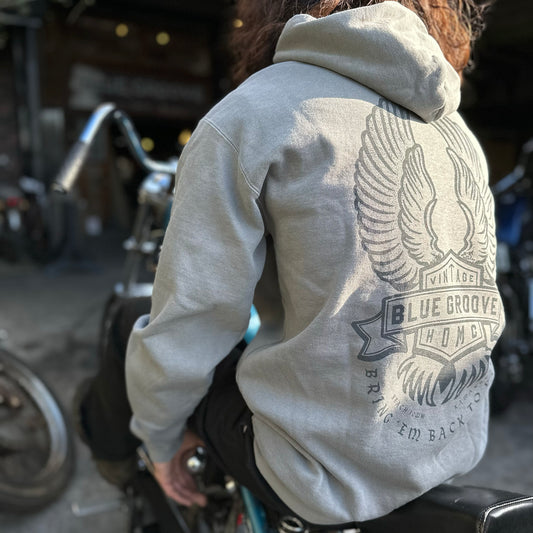 "BRING 'EM BACK TO LIFE" Pull-Over Hoodie - Worn Gray