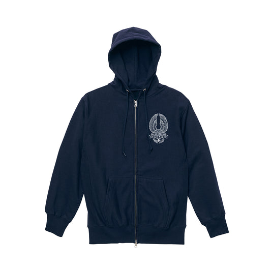 "BRING 'EM BACK TO LIFE" 12OZ. ZIP-UP HOODIE - NAVY