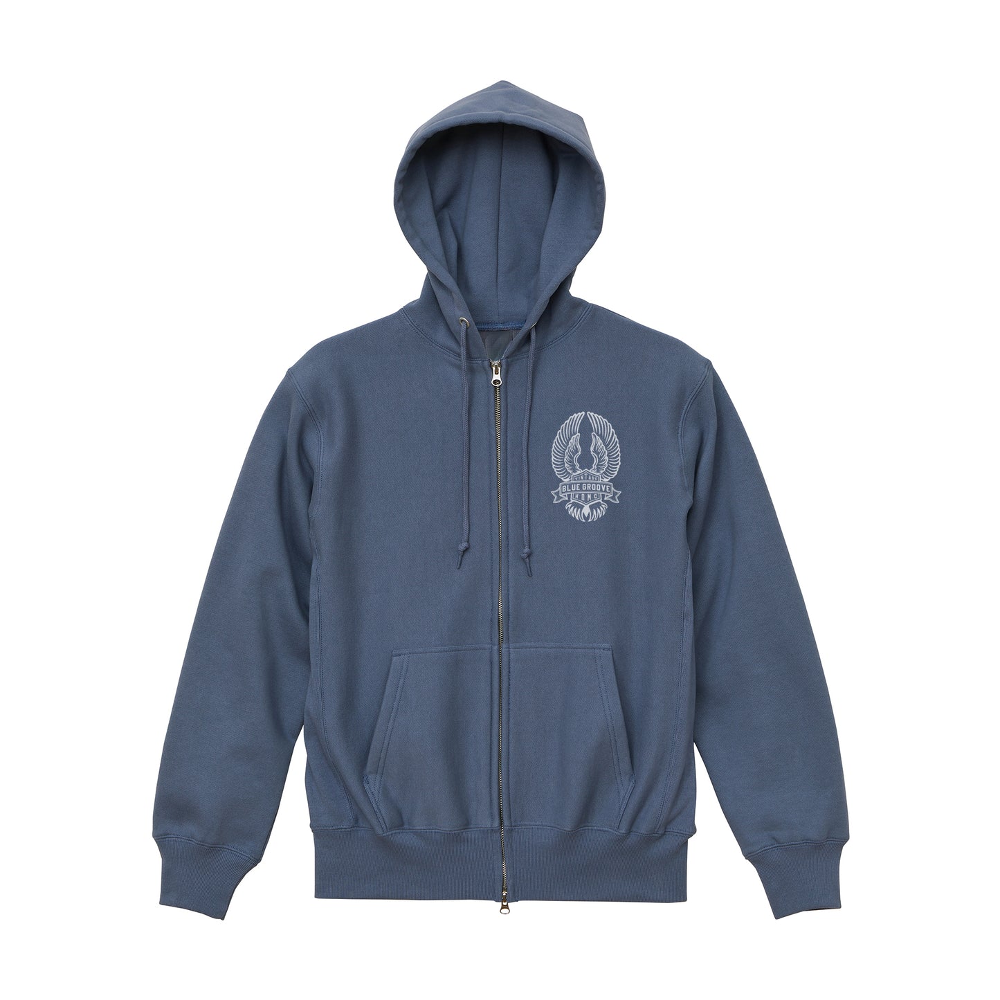 "BRING 'EM BACK TO LIFE" 12OZ. ZIP-UP HOODIE - STONE BLUE