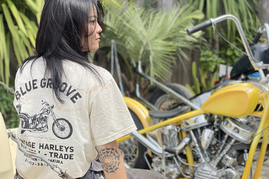 BG SHOP TEE / '58 PANHEAD CHOPPER S/S Tshirts - NATURAL