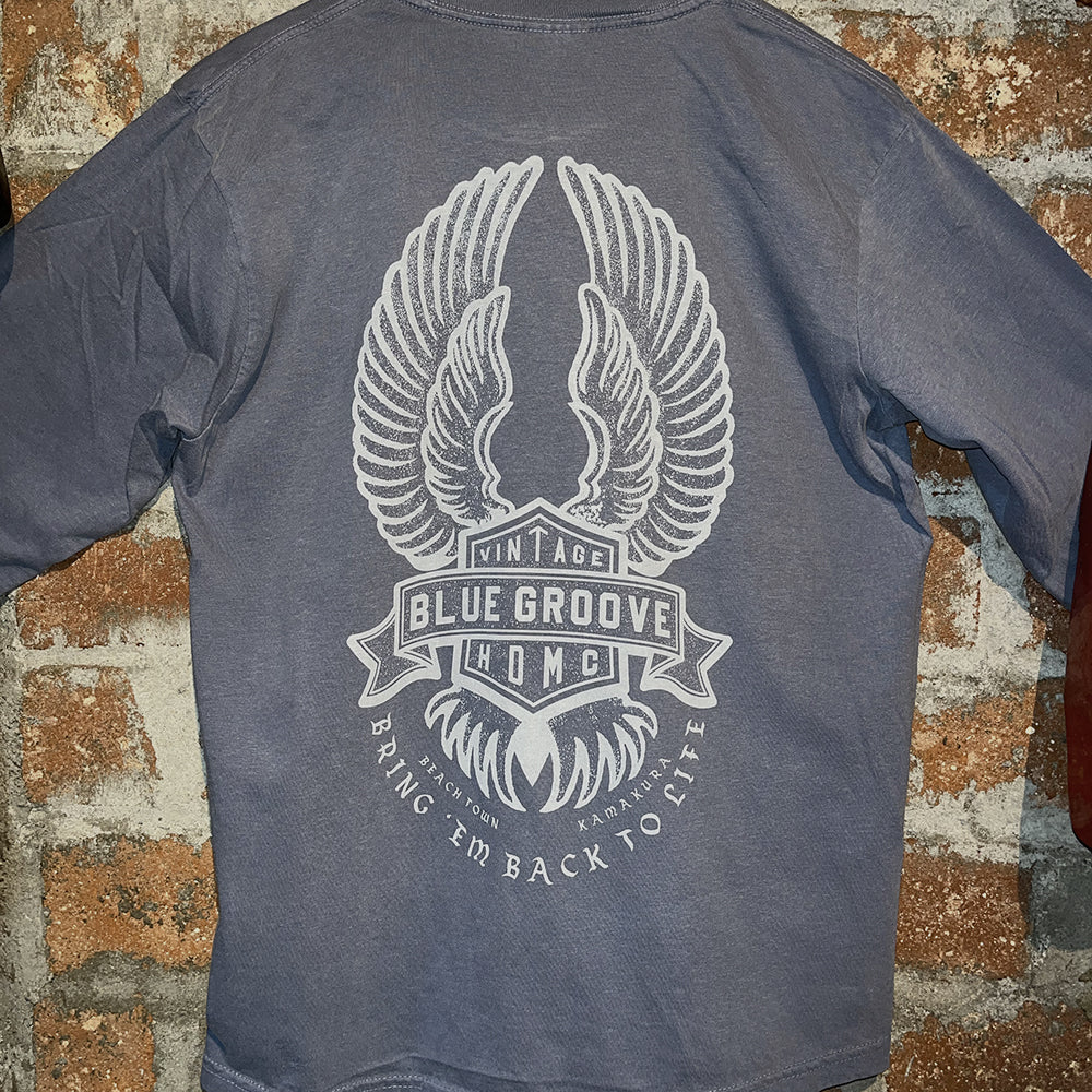"BRING 'EM BACK TO LIFE" L/S Tshirts NAVY