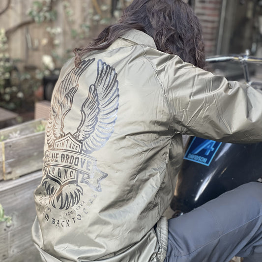 "BRING 'EM BACK TO LIFE" WATERPROOF NYLON COACH JKT - OLV