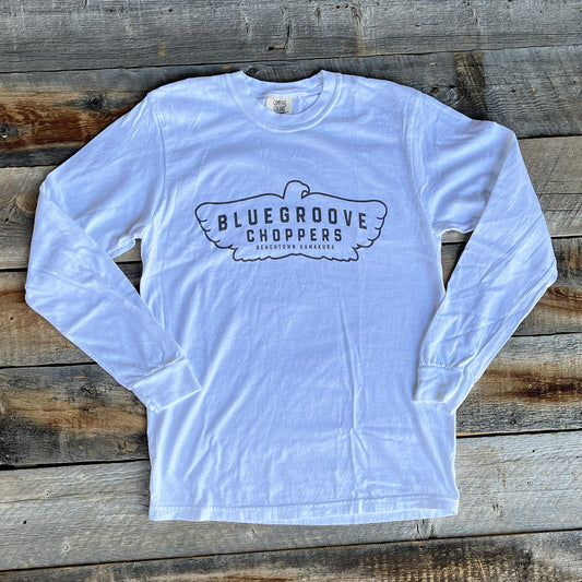 “BG CHOPPERS” L/S Tshirts - WHITE
