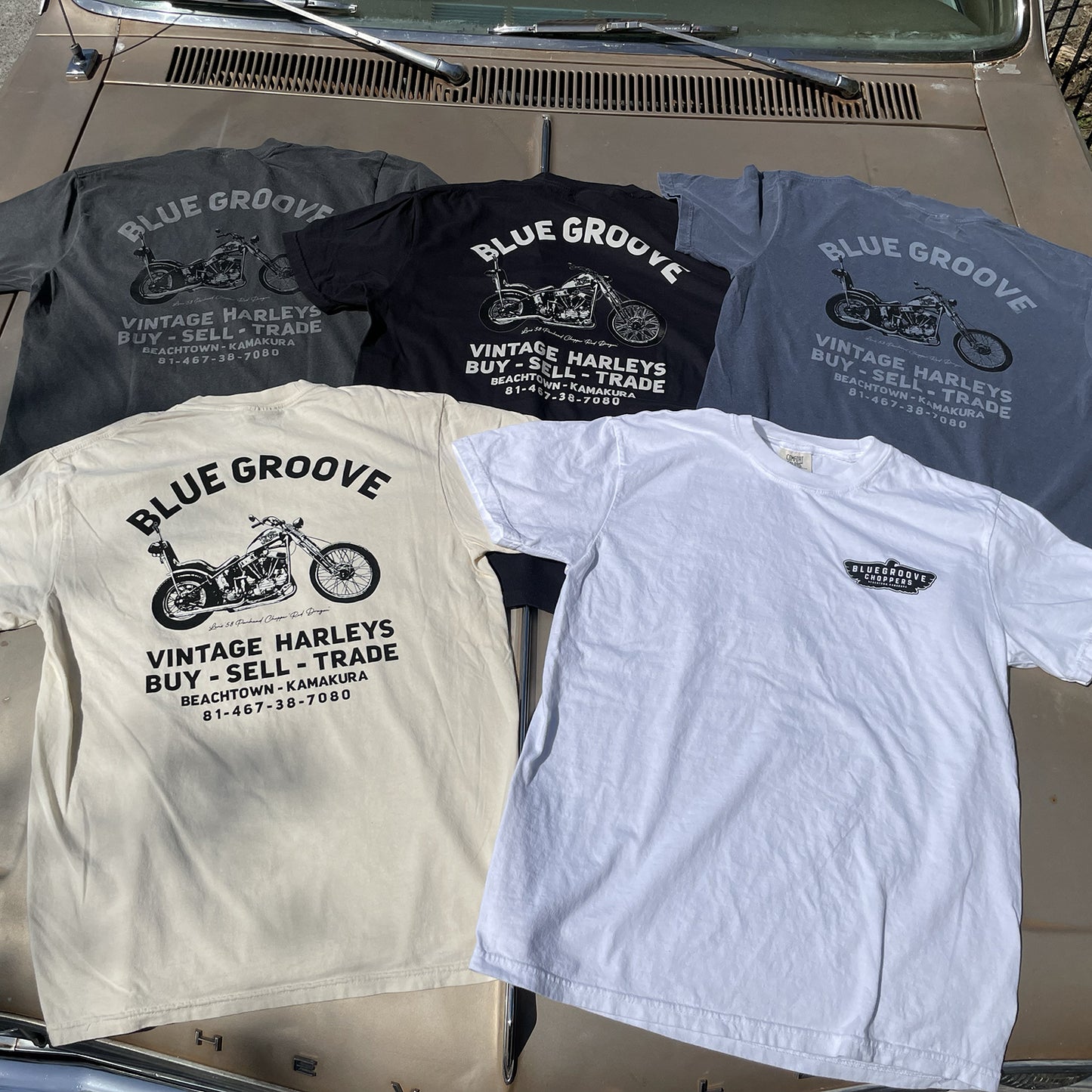 BG SHOP TEE / '58 PANHEAD CHOPPER S/S Tshirts - DENIM