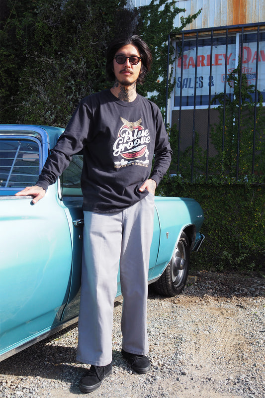 "BEACHTOWN" L/S Tshirts - BLACK