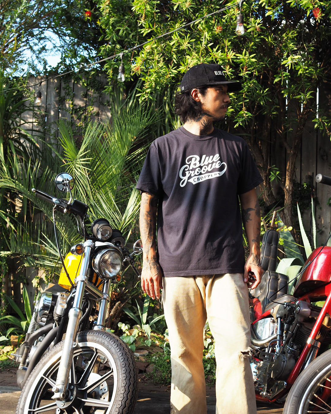 "BG CHOPPERS" S/S Tshirts - BLACK x WHITE