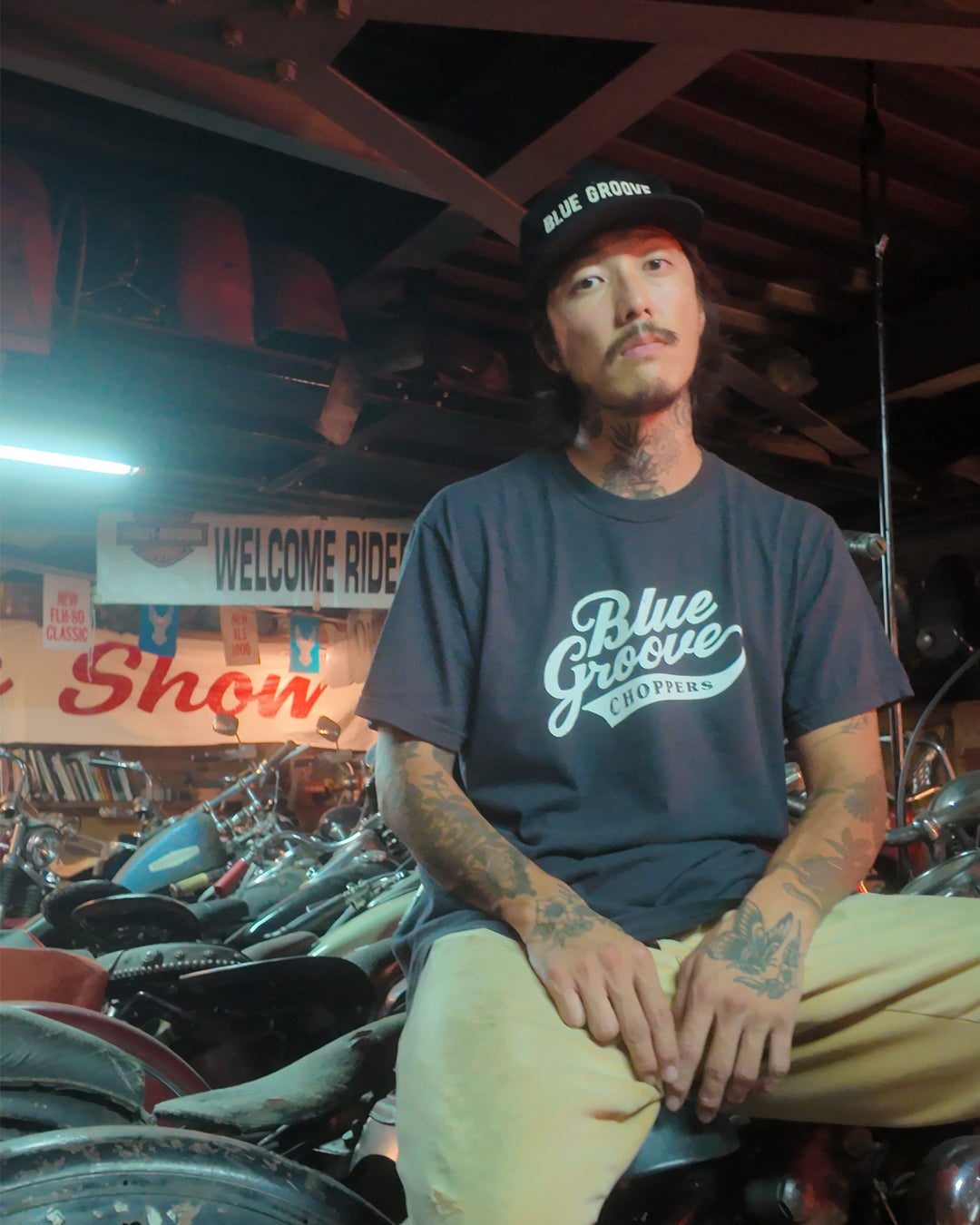 "BG CHOPPERS" S/S Tshirts - BLACK x WHITE