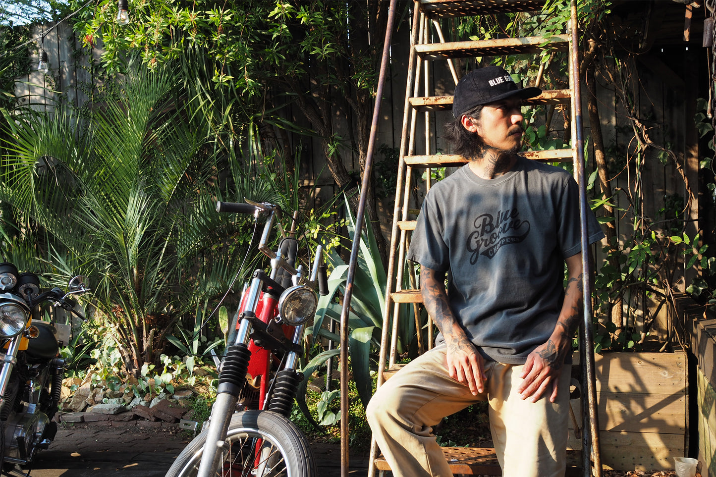 "BG CHOPPERS" S/S Tshirts - PEPPER x BLACK