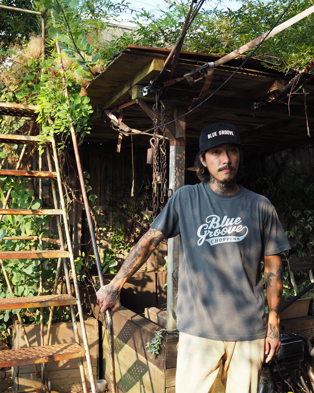 "BG CHOPPERS" S/S Tshirts - PEPPER x WHITE