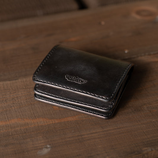 BG Bi-Fold LEATHER WALLET - BLACK