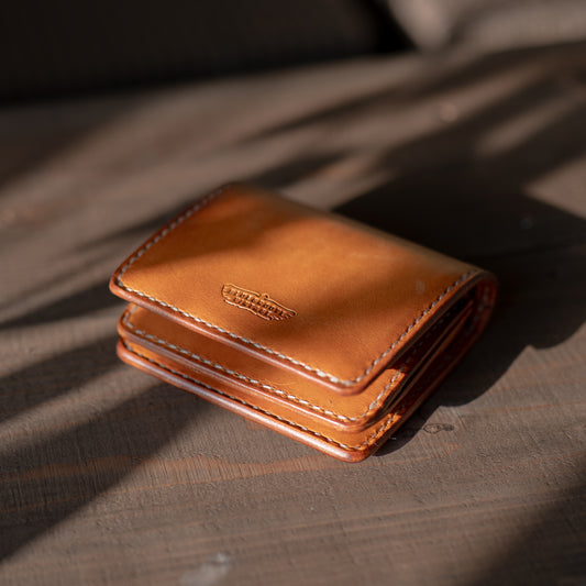 BG Bi-Fold LEATHER WALLET - CAMEL