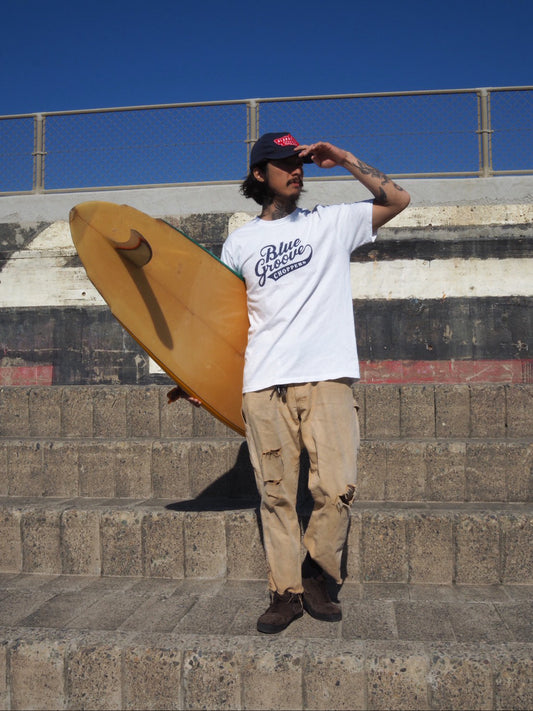 "BG Choppers" S/S Tshirts - White x Navy