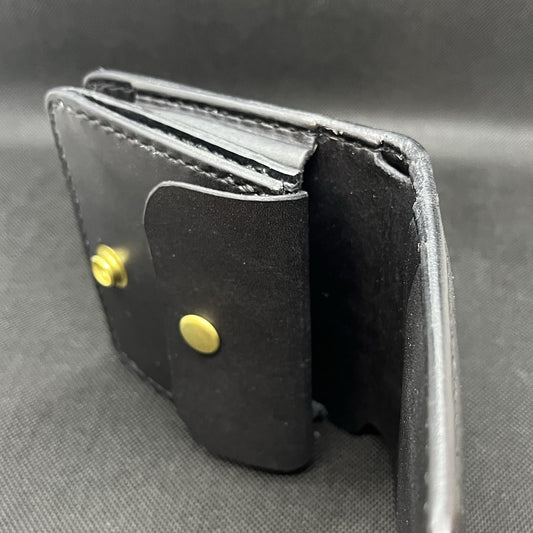 BG Bi-Fold LEATHER WALLET - BLACK