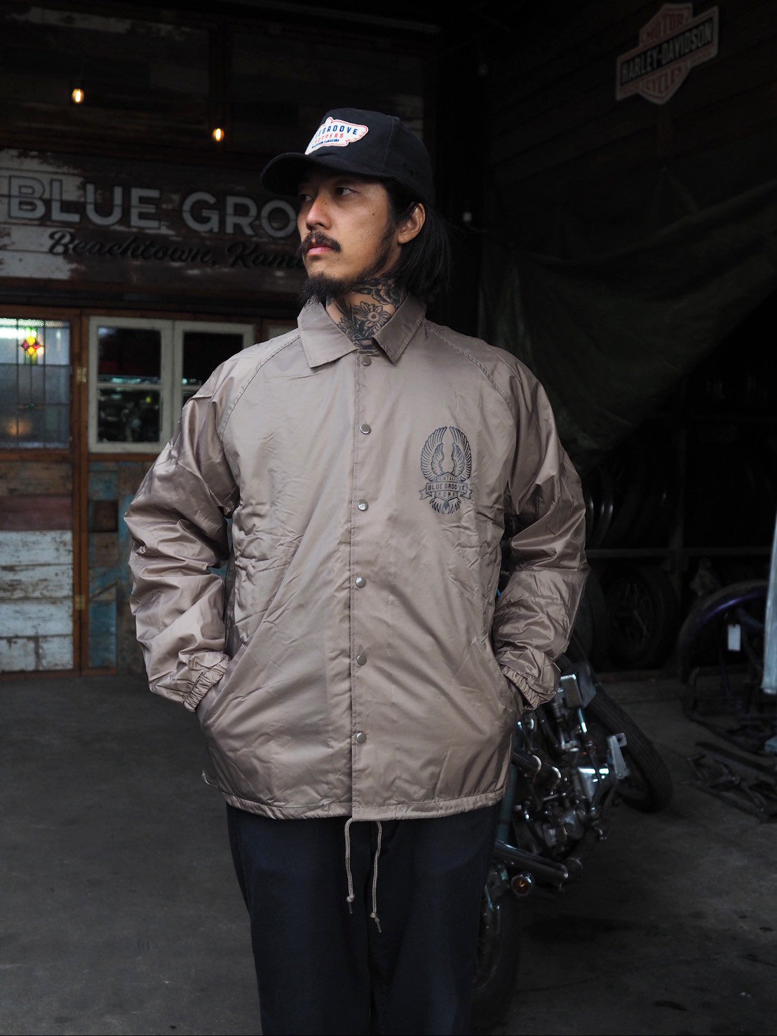 "BRING 'EM BACK TO LIFE" Waterproof Boa Coach Jkt - Brown