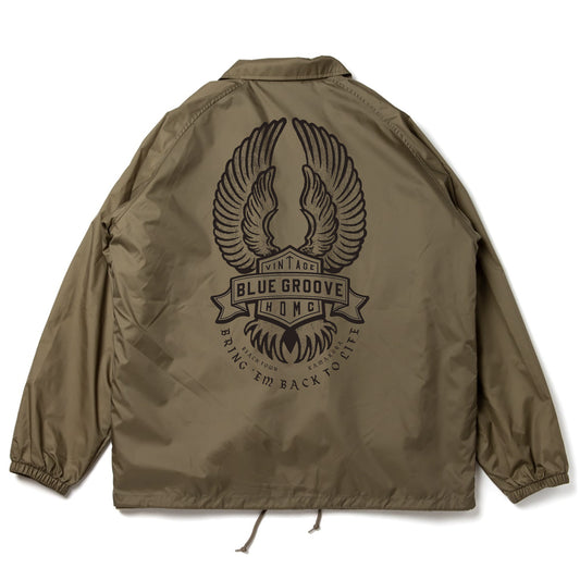 "BRING 'EM BACK TO LIFE" Waterproof Boa Coach Jkt - Brown