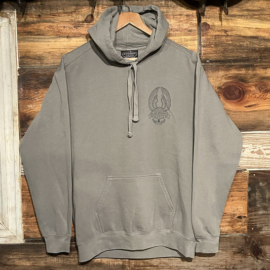 “BRING ‘EM BACK TO LIFE” PULL-OVER HOODIE - WORN GRAY