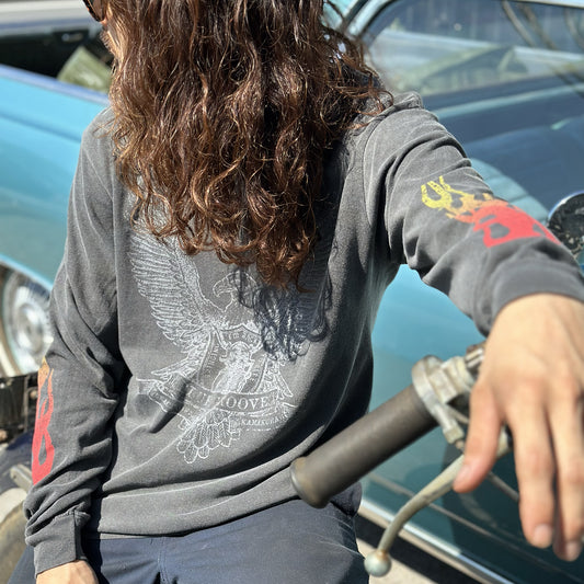 "BG Free Bird / Flames" L/S Tshirts - Pepper