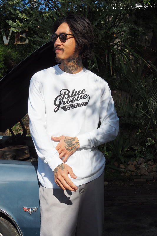 "LOCAL" L/S Tshirts  - WHITE x BLACK