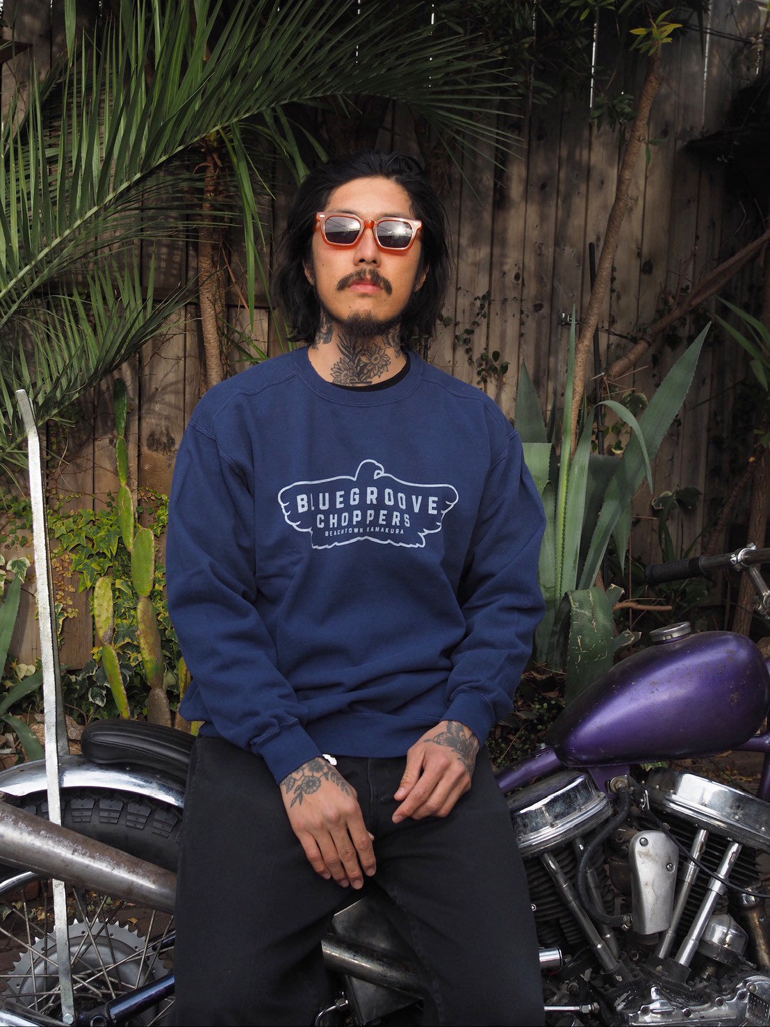 "BG Choppers" Crewneck Sweatshirts - Navy